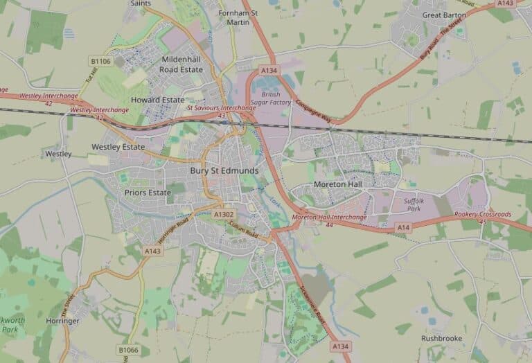 Norwich to Bury St Edmunds