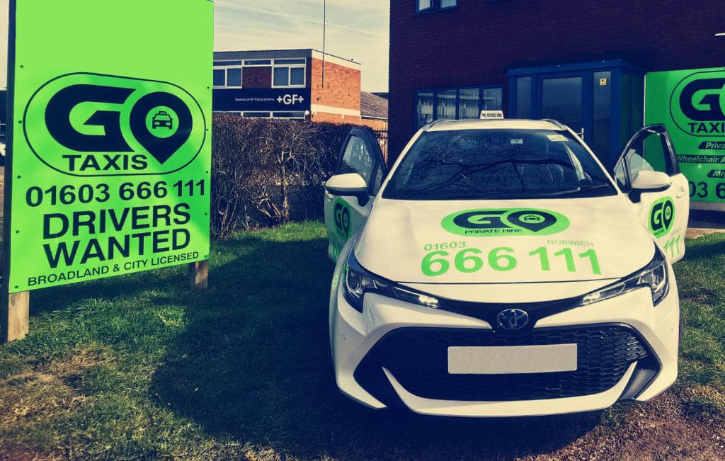 Taxi Driver jobs in Norwich with GO TAXIS